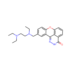 CCN(CC)CCN(CC)Cc1ccc2oc3cccc4c(=O)[nH]nc(c2c1)c34 ZINC000035996977