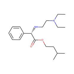 CCN(CC)CCN[C@H](C(=O)OCCC(C)C)c1ccccc1 ZINC000019369227