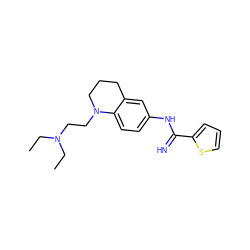 CCN(CC)CCN1CCCc2cc(NC(=N)c3cccs3)ccc21 ZINC000073259061