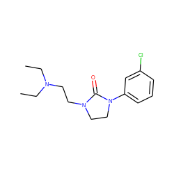 CCN(CC)CCN1CCN(c2cccc(Cl)c2)C1=O ZINC000043078052