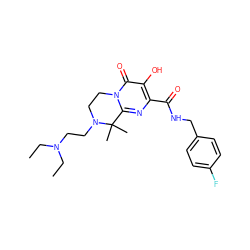 CCN(CC)CCN1CCn2c(nc(C(=O)NCc3ccc(F)cc3)c(O)c2=O)C1(C)C ZINC000036520153