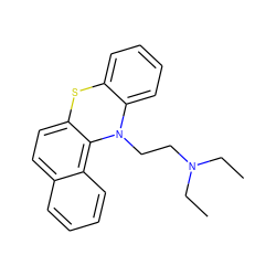 CCN(CC)CCN1c2ccccc2Sc2ccc3ccccc3c21 ZINC000001561931