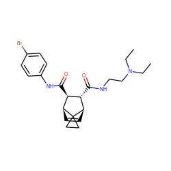 CCN(CC)CCNC(=O)[C@H]1[C@H](C(=O)Nc2ccc(Br)cc2)[C@@H]2C=C[C@H]1C21CC1 ZINC000168361148