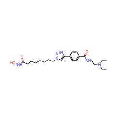 CCN(CC)CCNC(=O)c1ccc(-c2cn(CCCCCCCC(=O)NO)nn2)cc1 ZINC001772650446