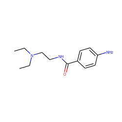 CCN(CC)CCNC(=O)c1ccc(N)cc1 ZINC000001530756