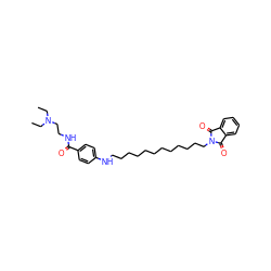 CCN(CC)CCNC(=O)c1ccc(NCCCCCCCCCCCCN2C(=O)c3ccccc3C2=O)cc1 ZINC000200177188