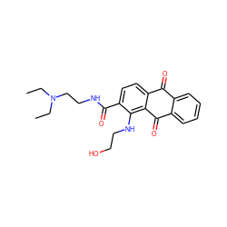 CCN(CC)CCNC(=O)c1ccc2c(c1NCCO)C(=O)c1ccccc1C2=O ZINC000005025253