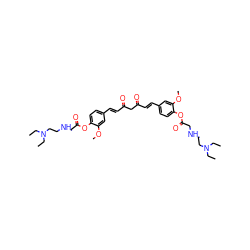 CCN(CC)CCNCC(=O)Oc1ccc(/C=C/C(=O)CC(=O)/C=C/c2ccc(OC(=O)CNCCN(CC)CC)c(OC)c2)cc1OC ZINC000150609474