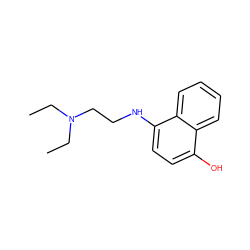 CCN(CC)CCNc1ccc(O)c2ccccc12 ZINC000045298583