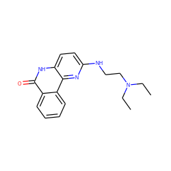 CCN(CC)CCNc1ccc2[nH]c(=O)c3ccccc3c2n1 ZINC000013523974