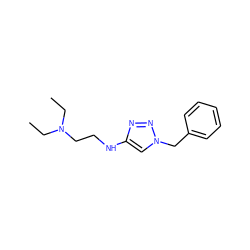 CCN(CC)CCNc1cn(Cc2ccccc2)nn1 ZINC000209669439