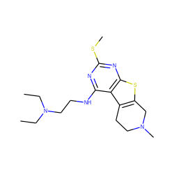 CCN(CC)CCNc1nc(SC)nc2sc3c(c12)CCN(C)C3 ZINC000002411600