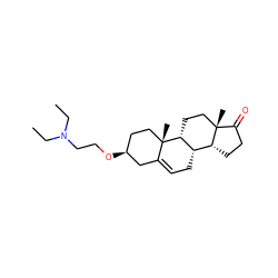 CCN(CC)CCO[C@H]1CC[C@@]2(C)C(=CC[C@H]3[C@H]4CCC(=O)[C@@]4(C)CC[C@H]32)C1 ZINC000003995977