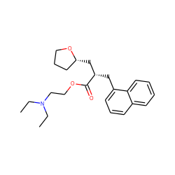 CCN(CC)CCOC(=O)[C@@H](Cc1cccc2ccccc12)C[C@@H]1CCCO1 ZINC000003831171