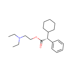 CCN(CC)CCOC(=O)[C@@H](c1ccccc1)C1CCCCC1 ZINC000001675361