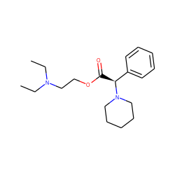 CCN(CC)CCOC(=O)[C@@H](c1ccccc1)N1CCCCC1 ZINC000001842750