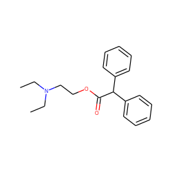 CCN(CC)CCOC(=O)C(c1ccccc1)c1ccccc1 ZINC000001717372