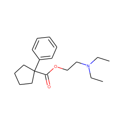 CCN(CC)CCOC(=O)C1(c2ccccc2)CCCC1 ZINC000001847743