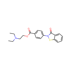 CCN(CC)CCOC(=O)c1ccc(-n2sc3ccccc3c2=O)cc1 ZINC000003320266