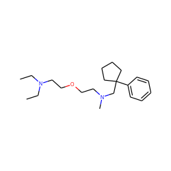 CCN(CC)CCOCCN(C)CC1(c2ccccc2)CCCC1 ZINC000013737821