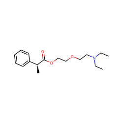 CCN(CC)CCOCCOC(=O)[C@@H](C)c1ccccc1 ZINC000013737823