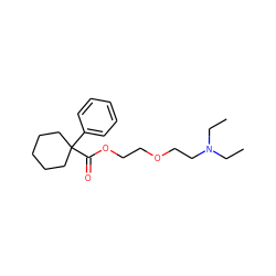 CCN(CC)CCOCCOC(=O)C1(c2ccccc2)CCCCC1 ZINC000003798568