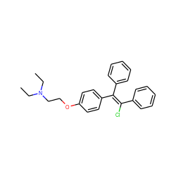 CCN(CC)CCOc1ccc(/C(=C(\Cl)c2ccccc2)c2ccccc2)cc1 ZINC000012402836