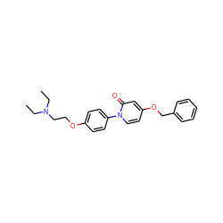 CCN(CC)CCOc1ccc(-n2ccc(OCc3ccccc3)cc2=O)cc1 ZINC000035901072