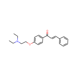 CCN(CC)CCOc1ccc(C(=O)/C=C/c2ccccc2)cc1 ZINC000016968903