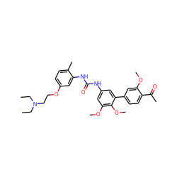 CCN(CC)CCOc1ccc(C)c(NC(=O)Nc2cc(OC)c(OC)c(-c3ccc(C(C)=O)c(OC)c3)c2)c1 ZINC000103228650