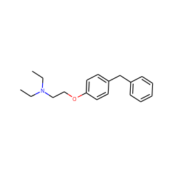 CCN(CC)CCOc1ccc(Cc2ccccc2)cc1 ZINC000000002139