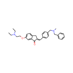 CCN(CC)CCOc1ccc2c(c1)C(=O)/C(=C/c1ccc(CN(C)Cc3ccccc3)cc1)C2 ZINC000045358026