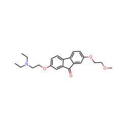 CCN(CC)CCOc1ccc2c(c1)C(=O)c1cc(OCCOC)ccc1-2 ZINC000082152504