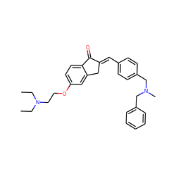 CCN(CC)CCOc1ccc2c(c1)C/C(=C\c1ccc(CN(C)Cc3ccccc3)cc1)C2=O ZINC000045392090