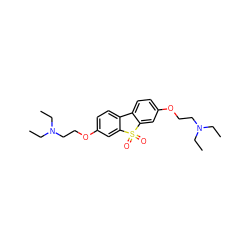 CCN(CC)CCOc1ccc2c(c1)S(=O)(=O)c1cc(OCCN(CC)CC)ccc1-2 ZINC000082154680