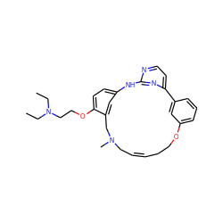 CCN(CC)CCOc1ccc2cc1CN(C)C/C=C/CCOc1cccc(c1)-c1ccnc(n1)N2 ZINC000082155815