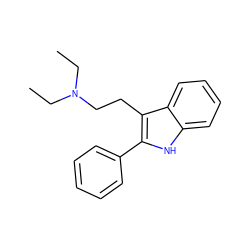 CCN(CC)CCc1c(-c2ccccc2)[nH]c2ccccc12 ZINC000001489862