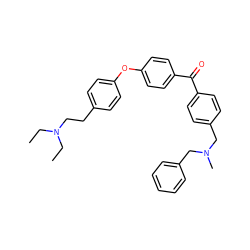 CCN(CC)CCc1ccc(Oc2ccc(C(=O)c3ccc(CN(C)Cc4ccccc4)cc3)cc2)cc1 ZINC000071297013