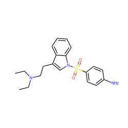 CCN(CC)CCc1cn(S(=O)(=O)c2ccc(N)cc2)c2ccccc12 ZINC000013553362