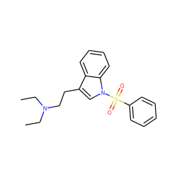 CCN(CC)CCc1cn(S(=O)(=O)c2ccccc2)c2ccccc12 ZINC000036093377