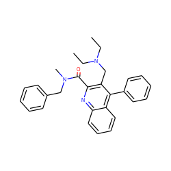 CCN(CC)Cc1c(C(=O)N(C)Cc2ccccc2)nc2ccccc2c1-c1ccccc1 ZINC000013525341