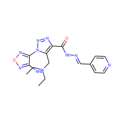 CCN(CC)Cc1c(C(=O)N/N=C/c2ccncc2)nnn1-c1nonc1N ZINC000002188319