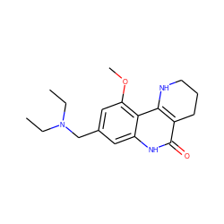 CCN(CC)Cc1cc(OC)c2c3c(c(=O)[nH]c2c1)CCCN3 ZINC000118734850