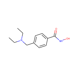 CCN(CC)Cc1ccc(C(=O)NO)cc1 ZINC000146365275