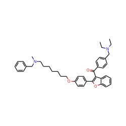 CCN(CC)Cc1ccc(C(=O)c2c(-c3ccc(OCCCCCCCN(C)Cc4ccccc4)cc3)oc3ccccc23)cc1 ZINC000095575611