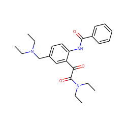 CCN(CC)Cc1ccc(NC(=O)c2ccccc2)c(C(=O)C(=O)N(CC)CC)c1 ZINC001772616009