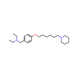 CCN(CC)Cc1ccc(OCCCCCCN2CCCCC2)cc1 ZINC000049035347