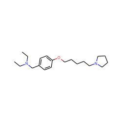 CCN(CC)Cc1ccc(OCCCCCN2CCCC2)cc1 ZINC000049048750