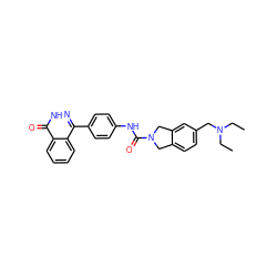 CCN(CC)Cc1ccc2c(c1)CN(C(=O)Nc1ccc(-c3n[nH]c(=O)c4ccccc34)cc1)C2 ZINC000167540740