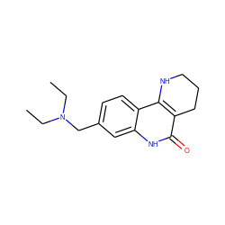 CCN(CC)Cc1ccc2c3c(c(=O)[nH]c2c1)CCCN3 ZINC000118734520